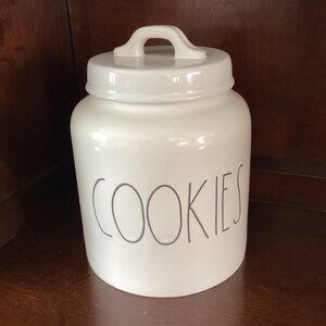 EUC Rae Dunn cookies canister 8.5 inches tall display only 6 inches in diameter